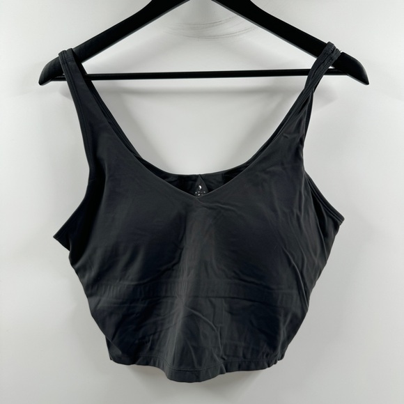 Brandless Athletic Tank Tops with Built-In Shelf Bra 2-Pack Black & Charcoal - Picture 2 of 7